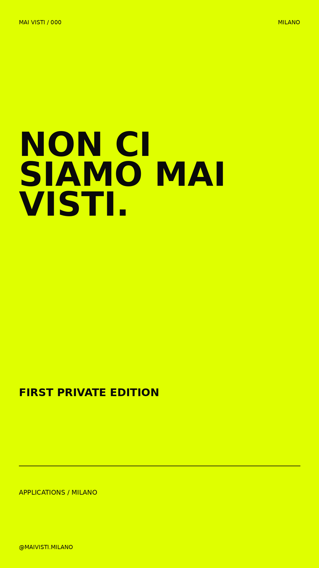 MAI VISTI story